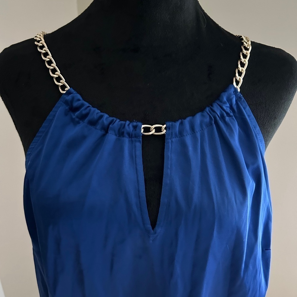 Bright Blue INC Sleeveless Chain Top M - Picture 4 of 8